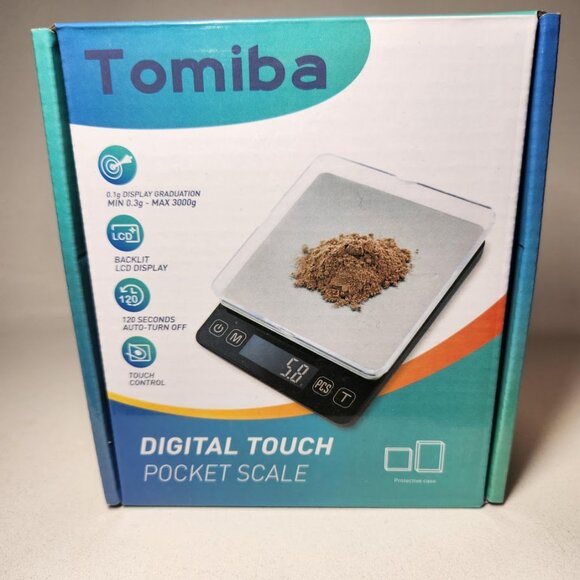 NEW Digital Touch Pocket Scale 0.01oz - Tomiba 3000g Small Portable Electronic P - Picture 3 of 9